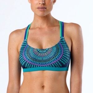 Prana Zira bikini TOP blue and green